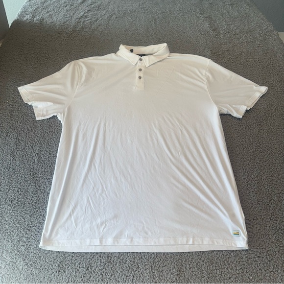 Vuori Shirt Men's XXL White Strato Tech Polo Stretch Short Sleeve Golf V188